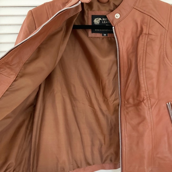 Slim Fit Leather Jacket - Picture 4 of 9